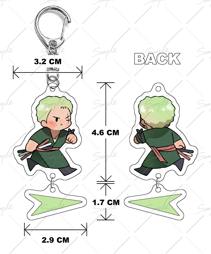 【 pre order】go go zoro || acrylic charm